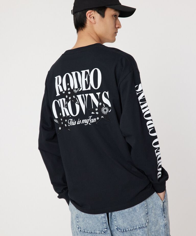 RODEO CROWNS「メンズバンダナスターアップリケL/S Tシャツ」|Tシャツ・カットソー|