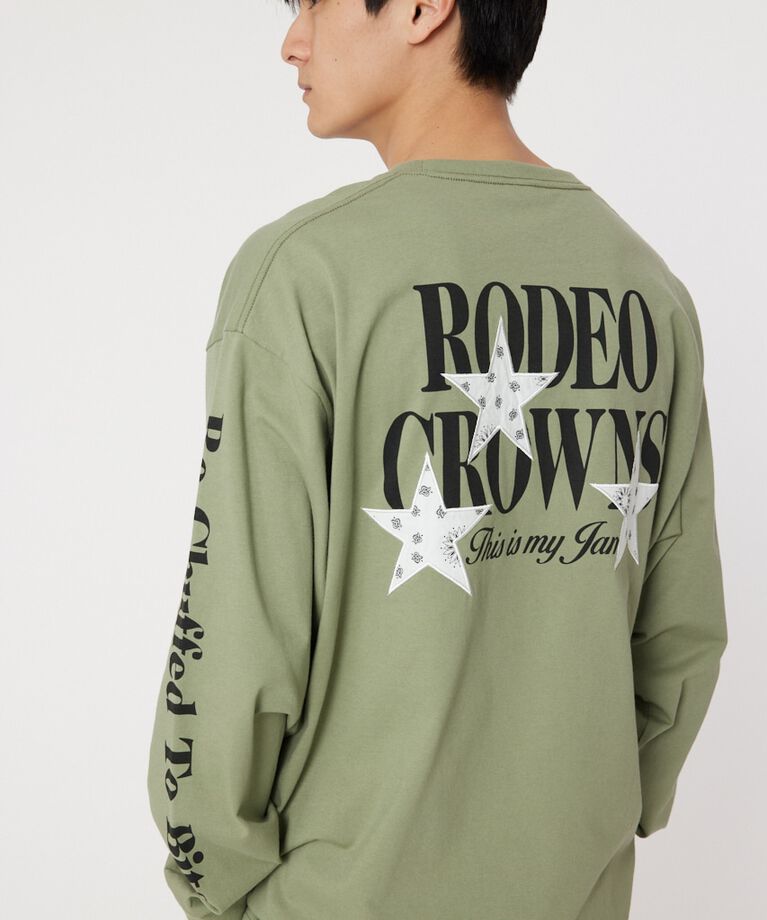 RODEO CROWNS「メンズバンダナスターアップリケL/S Tシャツ」|Tシャツ・カットソー|KHA