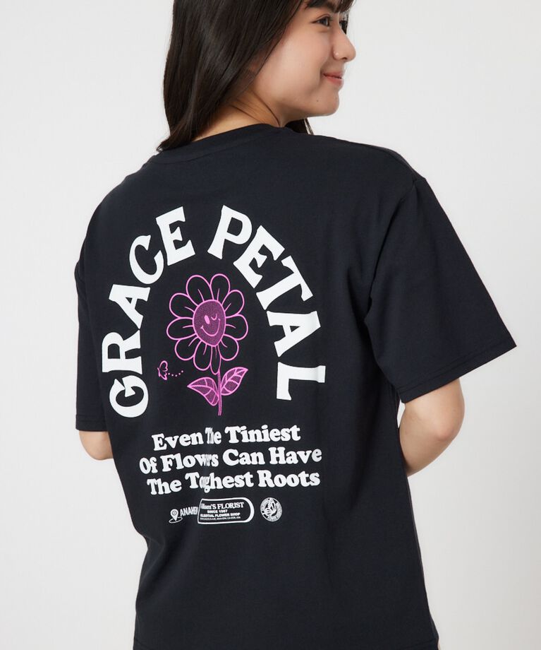 RODEO CROWNS「GRACE PETAL Tシャツ」|Tシャツ・カットソー|BLK