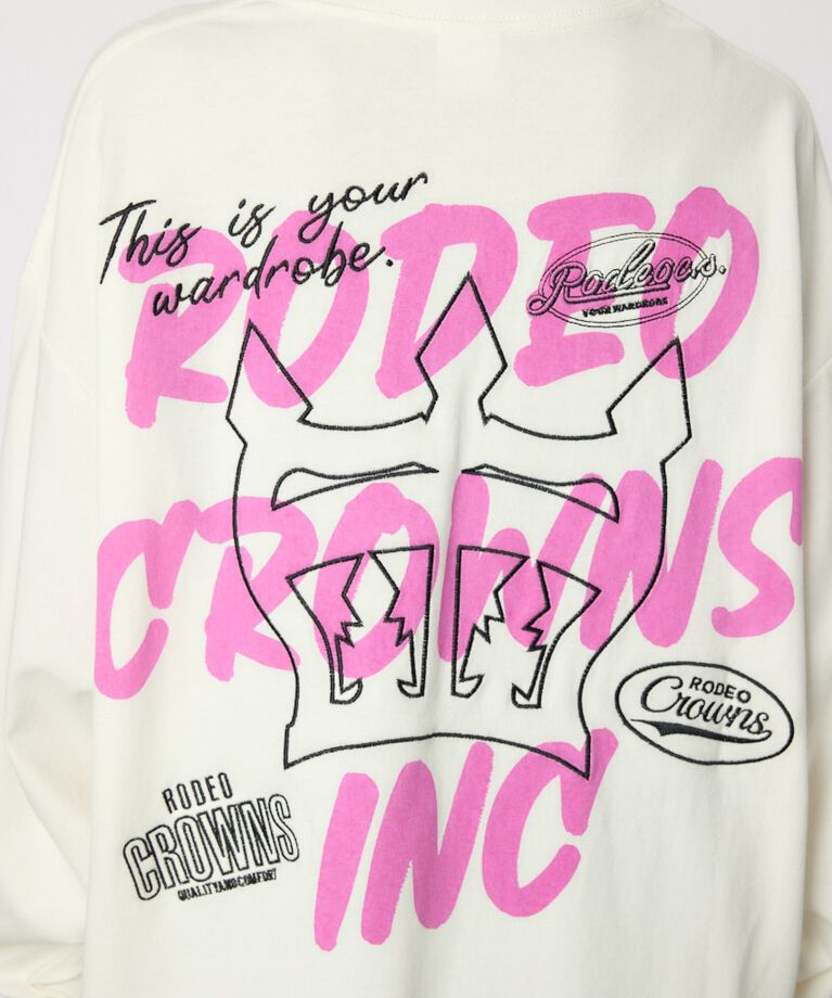 RODEO CROWNS「BACK SKETCH LOGO ロングTシャツ」|Tシャツ・カットソー|