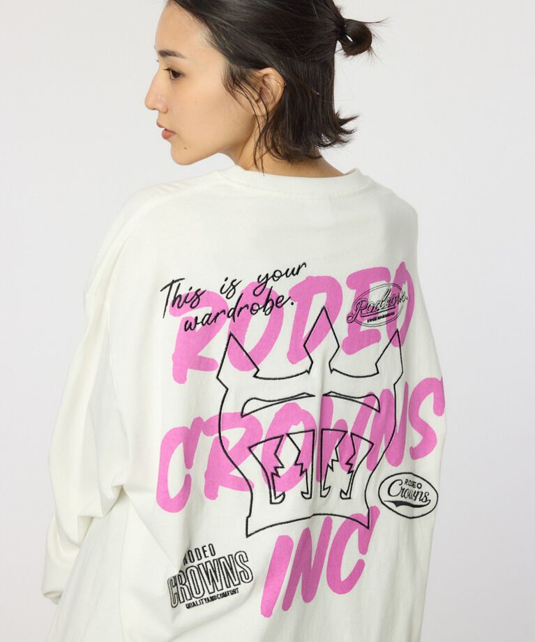 RODEO CROWNS「BACK SKETCH LOGO ロングTシャツ」|Tシャツ・カットソー|