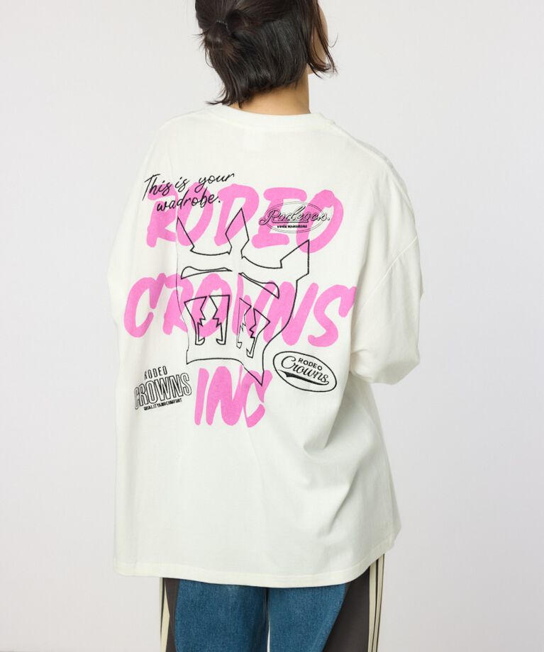 RODEO CROWNS「BACK SKETCH LOGO ロングTシャツ」|Tシャツ・カットソー|