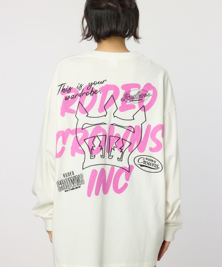 RODEO CROWNS「BACK SKETCH LOGO ロングTシャツ」|Tシャツ・カットソー|