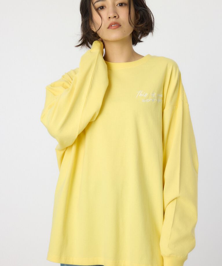 RODEO CROWNS「BACK SKETCH LOGO ロングTシャツ」|Tシャツ・カットソー|L/YEL1
