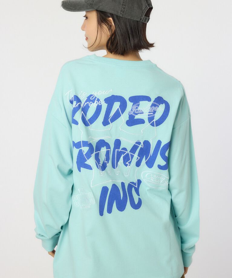 RODEO CROWNS「BACK SKETCH LOGO ロングTシャツ」|Tシャツ・カットソー|SAX