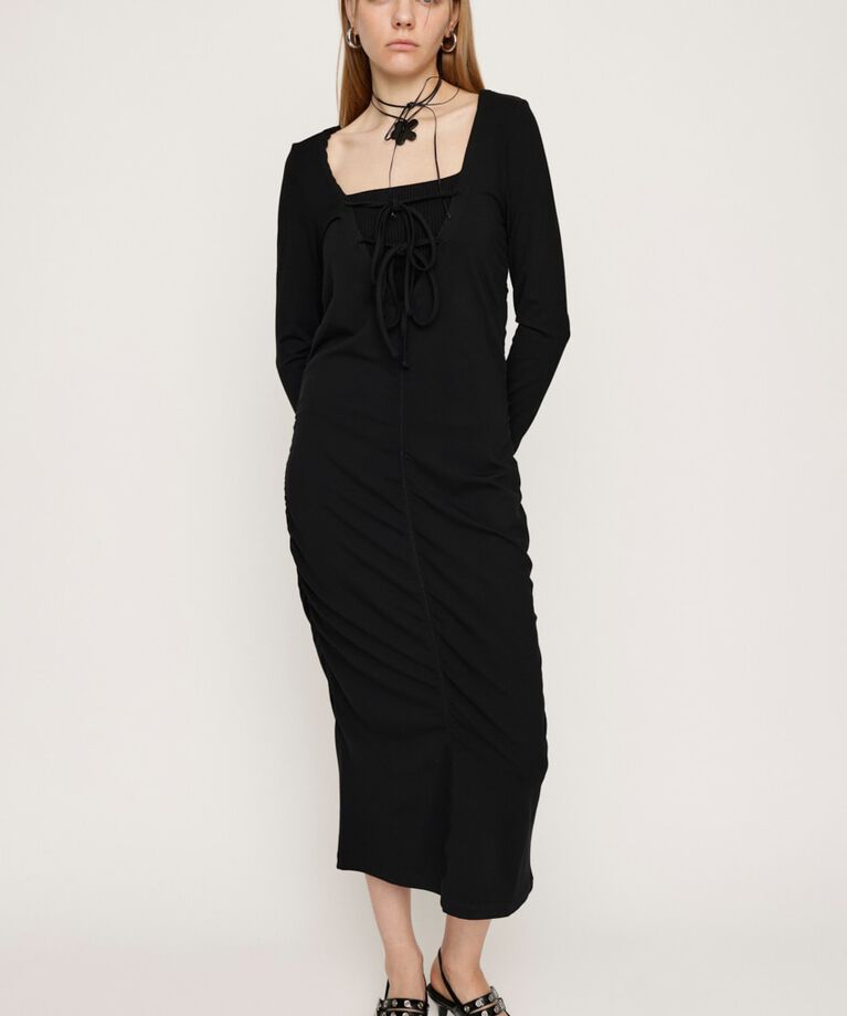 SLY「SHIRRING RIBBON 2WAY ワンピース」|ワンピース|