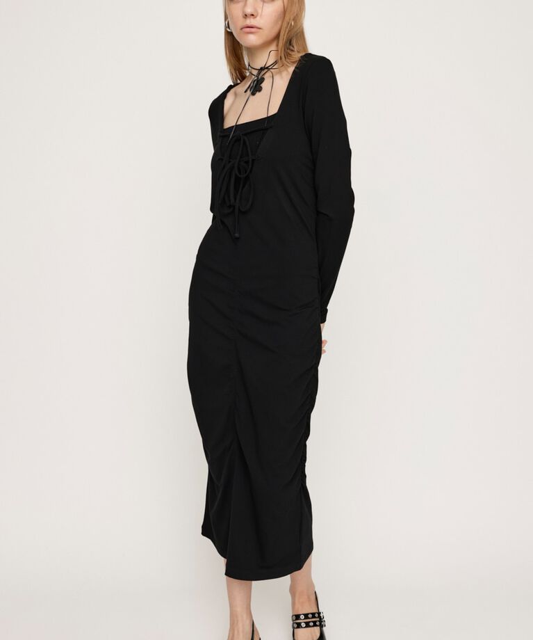 SLY「SHIRRING RIBBON 2WAY ワンピース」|ワンピース|