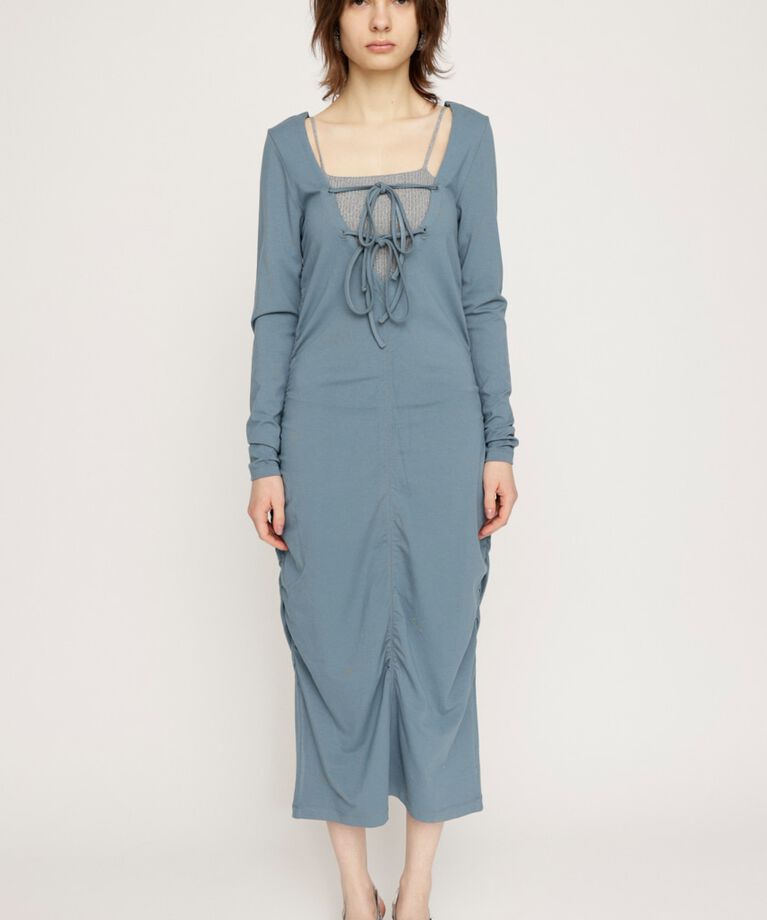SLY「SHIRRING RIBBON 2WAY ワンピース」|ワンピース|