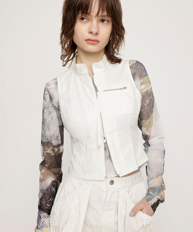 SLY「HIGH NECKED COMPACT ベスト」|タンクトップ|