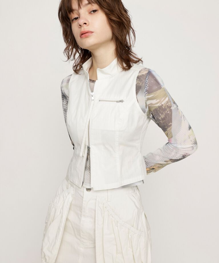 SLY「HIGH NECKED COMPACT ベスト」|タンクトップ|
