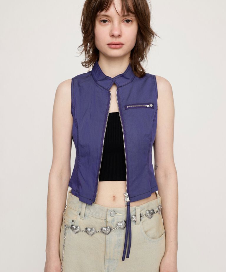 SLY「HIGH NECKED COMPACT ベスト」|タンクトップ|