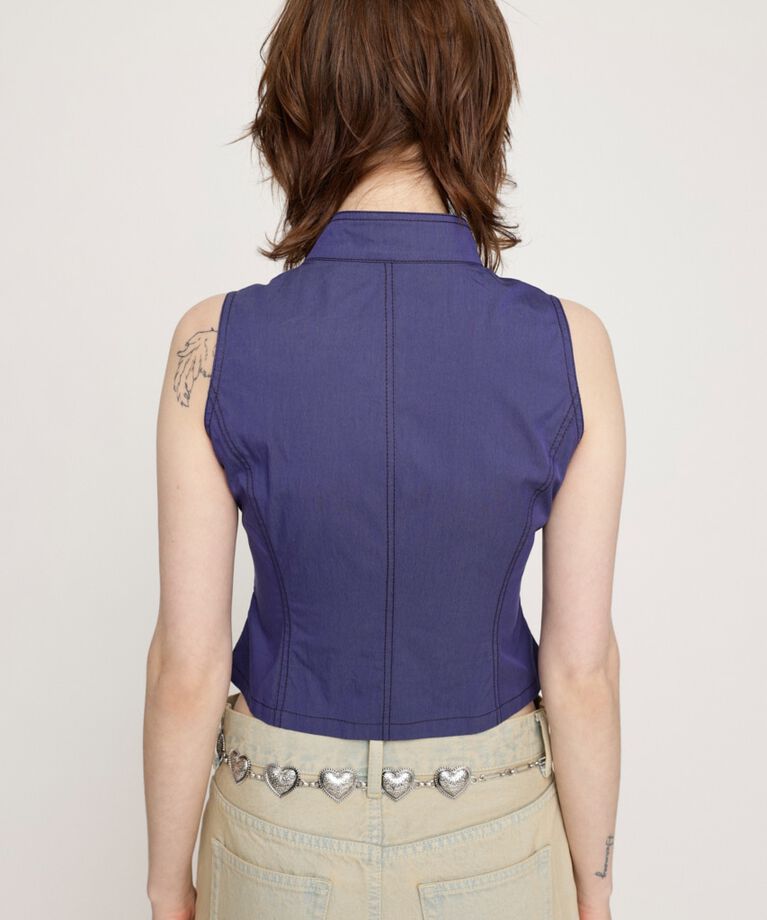 SLY「HIGH NECKED COMPACT ベスト」|タンクトップ|