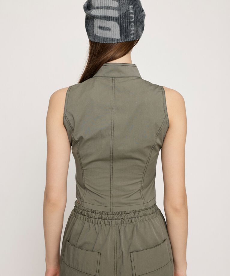 SLY「HIGH NECKED COMPACT ベスト」|タンクトップ|