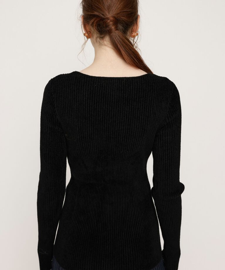 SLY「FRONT HOOK MOLE YARN トップス」|ニット・セーター|