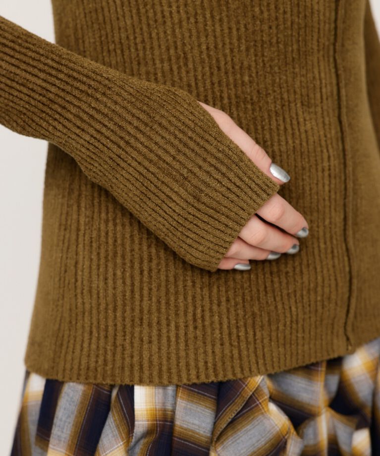 SLY「FRONT HOOK MOLE YARN トップス」|ニット・セーター|