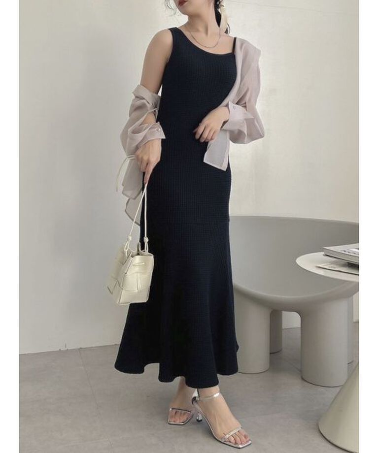 dazzlin「【WEB限定】ワッフルアシメマーメイドワンピース」|ワンピース|