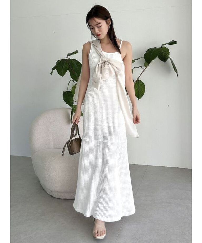 dazzlin「【WEB限定】ワッフルアシメマーメイドワンピース」|ワンピース|