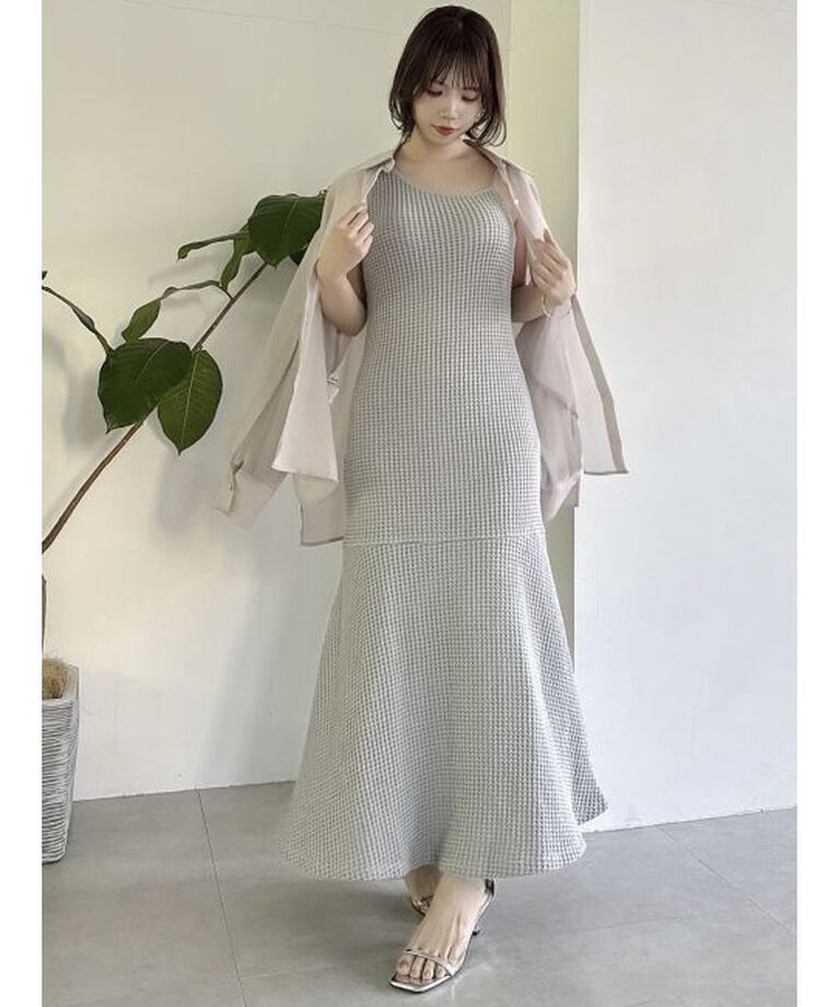 dazzlin「【WEB限定】ワッフルアシメマーメイドワンピース」|ワンピース|