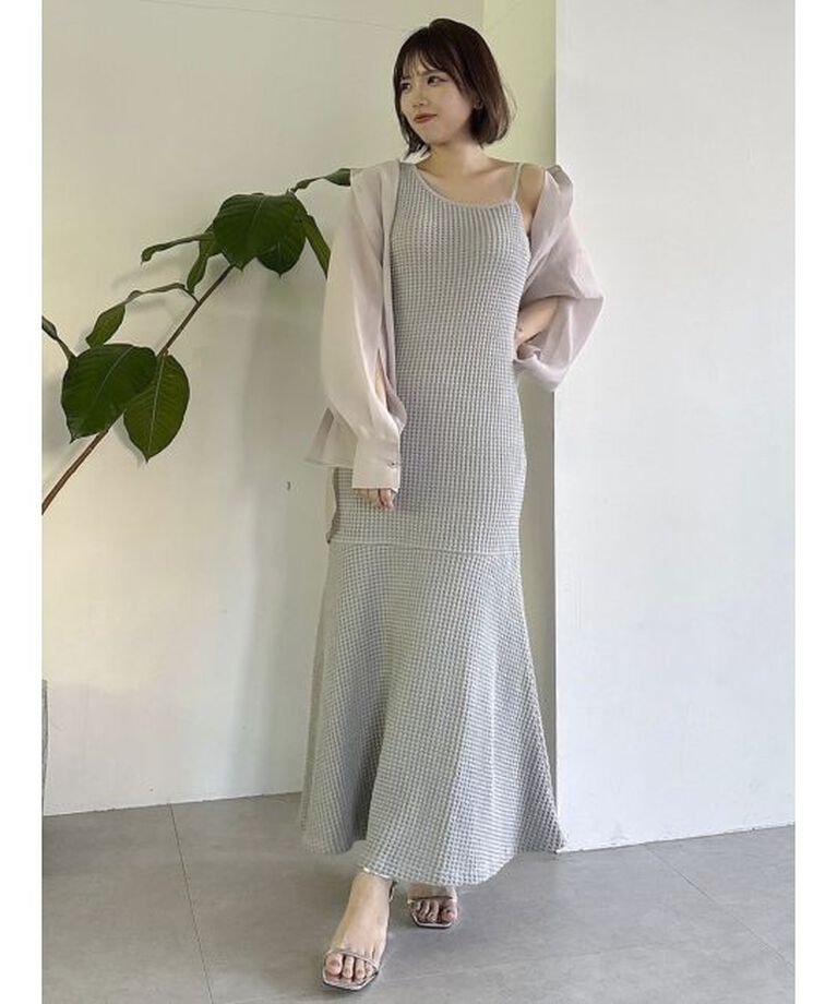 dazzlin「【WEB限定】ワッフルアシメマーメイドワンピース」|ワンピース|