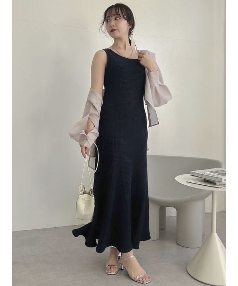 dazzlin「【WEB限定】ワッフルアシメマーメイドワンピース」|ワンピース|