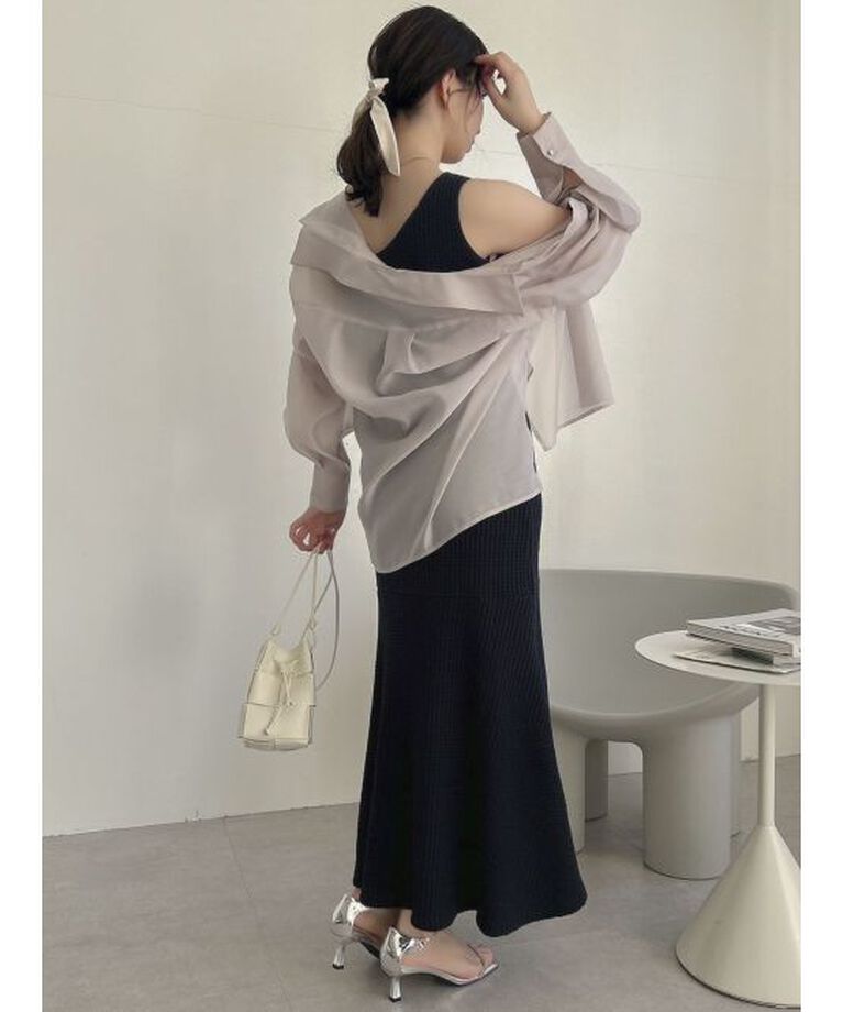 dazzlin「【WEB限定】ワッフルアシメマーメイドワンピース」|ワンピース|