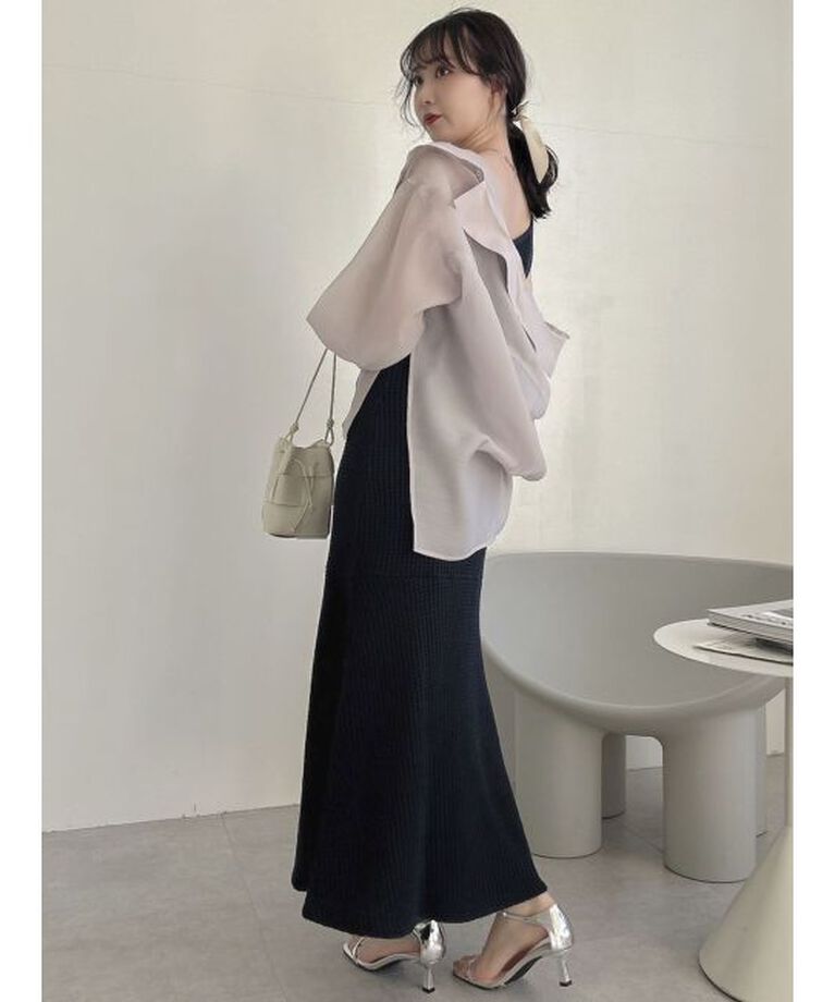 dazzlin「【WEB限定】ワッフルアシメマーメイドワンピース」|ワンピース|