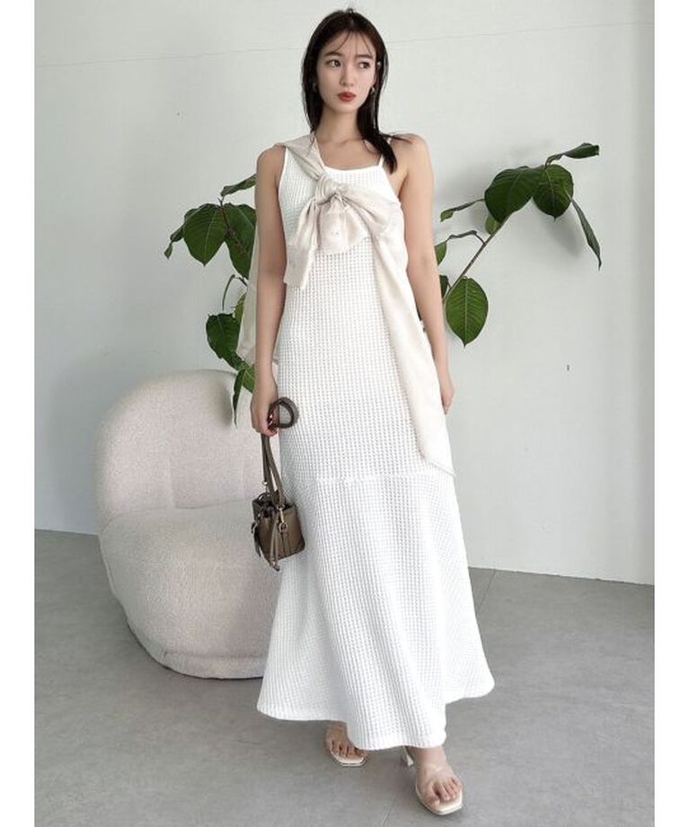 dazzlin「【WEB限定】ワッフルアシメマーメイドワンピース」|ワンピース|
