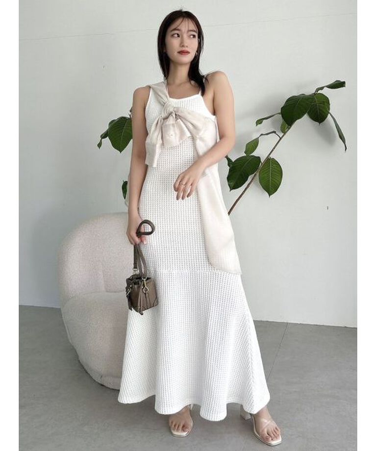 dazzlin「【WEB限定】ワッフルアシメマーメイドワンピース」|ワンピース|