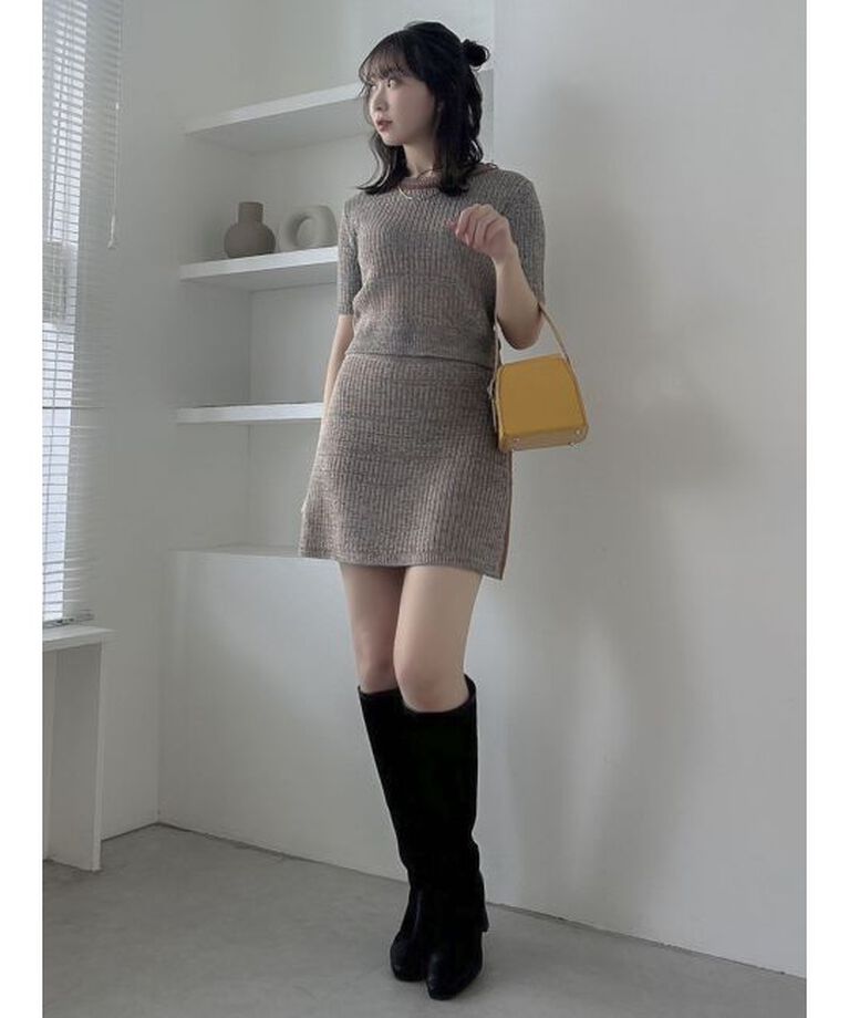 dazzlin「【WEB限定】ファンシーカラーニットミニスカート」|スカート|
