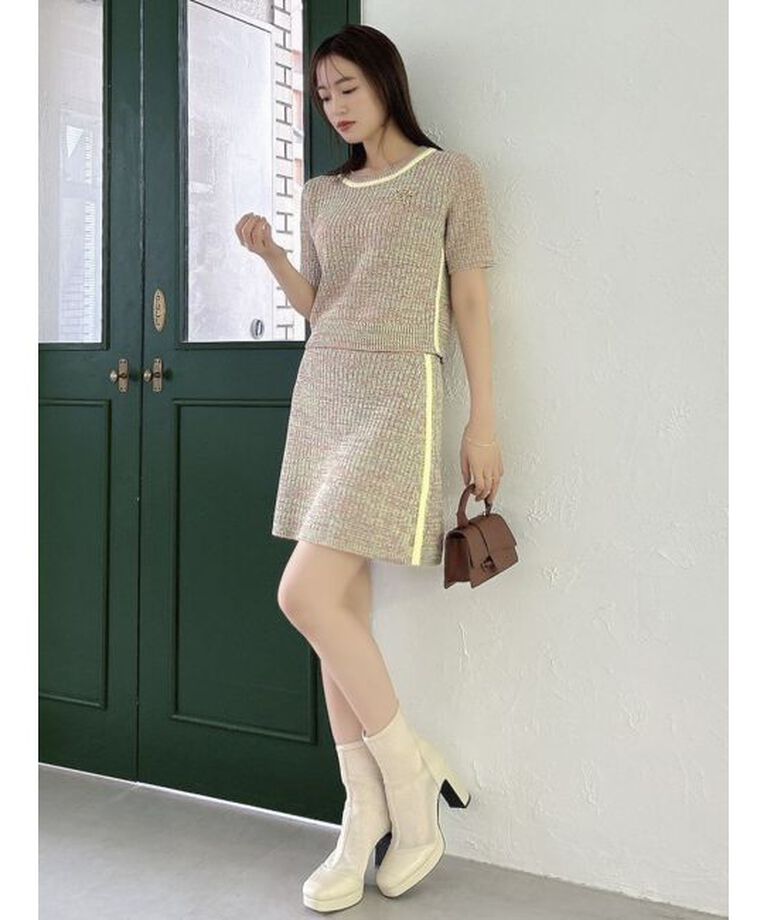dazzlin「【WEB限定】ファンシーカラーニットミニスカート」|スカート|