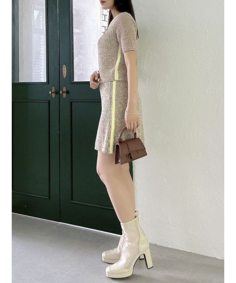dazzlin「【WEB限定】ファンシーカラーニットミニスカート」|スカート|