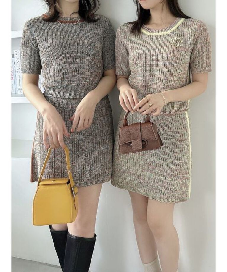 dazzlin「【WEB限定】ファンシーカラーニットミニスカート」|スカート|