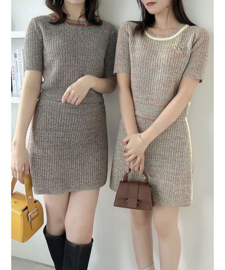 dazzlin「【WEB限定】ファンシーカラーニットミニスカート」|スカート|