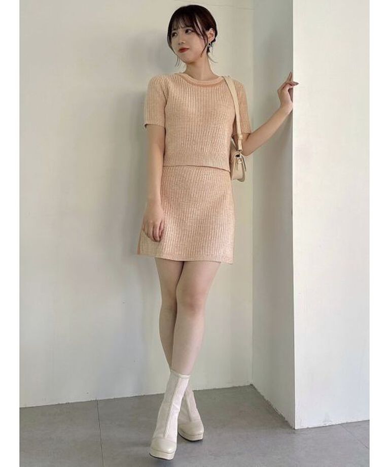 dazzlin「【WEB限定】ファンシーカラーニットミニスカート」|スカート|