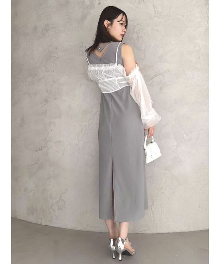 dazzlin「コルセットチュールビスチェ付カットワンピース」|ワンピース|
