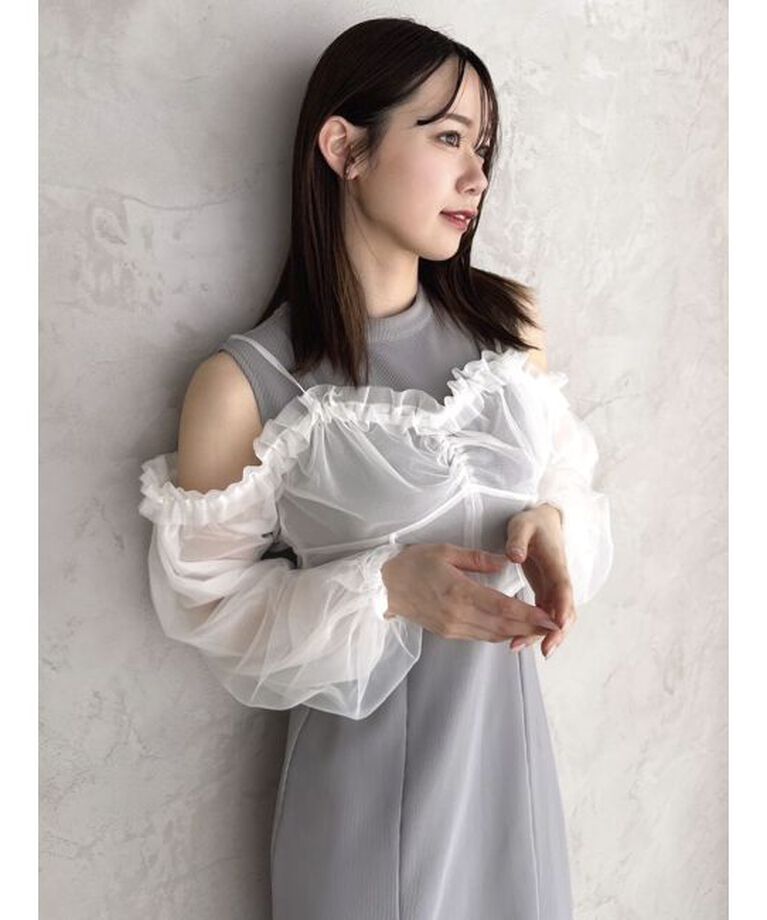 dazzlin「コルセットチュールビスチェ付カットワンピース」|ワンピース|