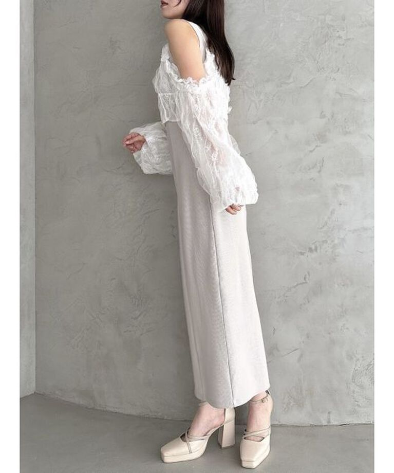 dazzlin「コルセットチュールビスチェ付カットワンピース」|ワンピース|