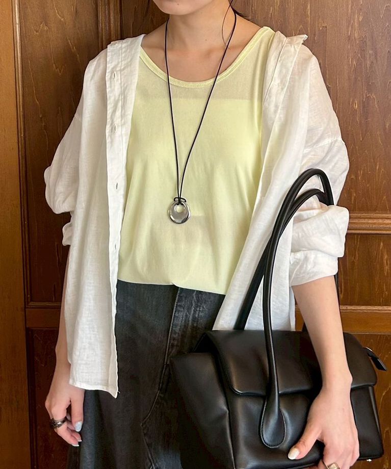 Mila Owen「【セットアップ対応】フレンチリネンオーバーサイズシャツ」|シャツ・ブラウス|