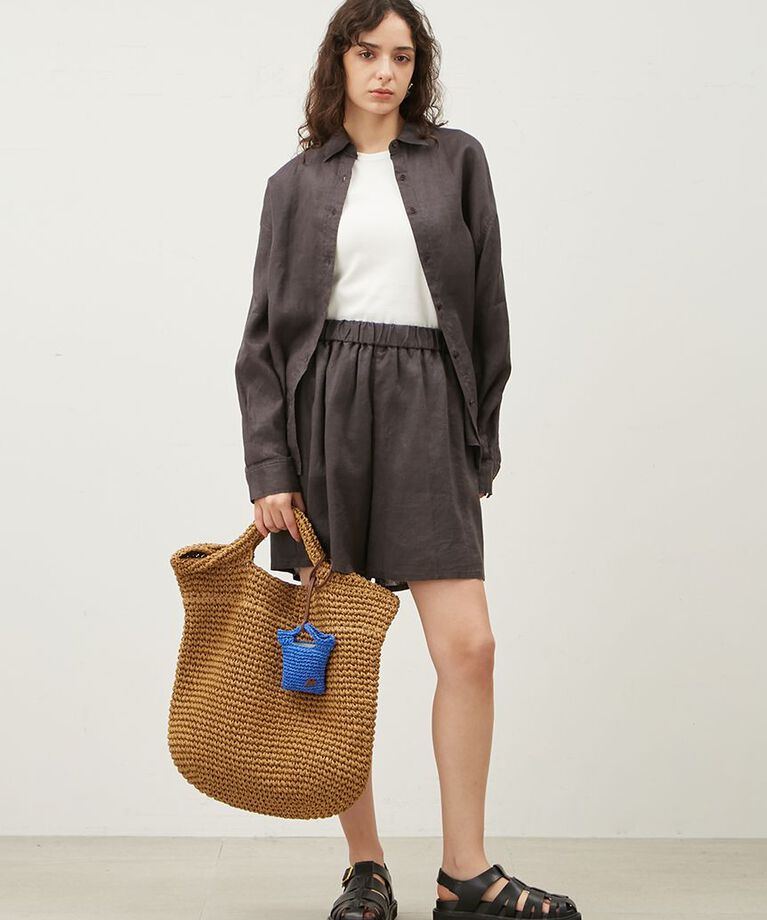 Mila Owen「【セットアップ対応】フレンチリネンオーバーサイズシャツ」|シャツ・ブラウス|