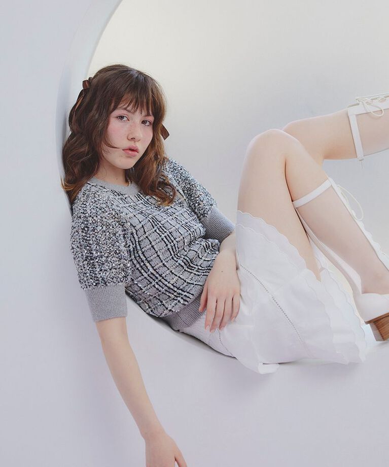FURFUR「レースアップメッシュブーツ」|ロングブーツ|