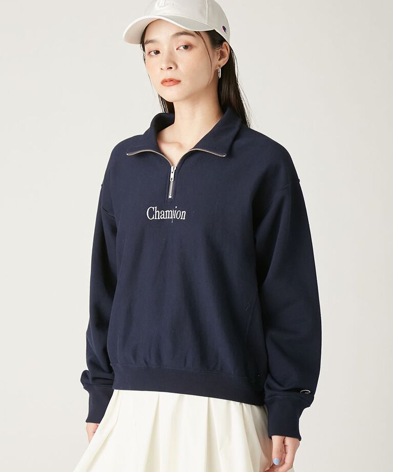 FRAY I.D「【Champion】リバースウィーブハーフジッププルオーバー」|スウェット・ジャージ|