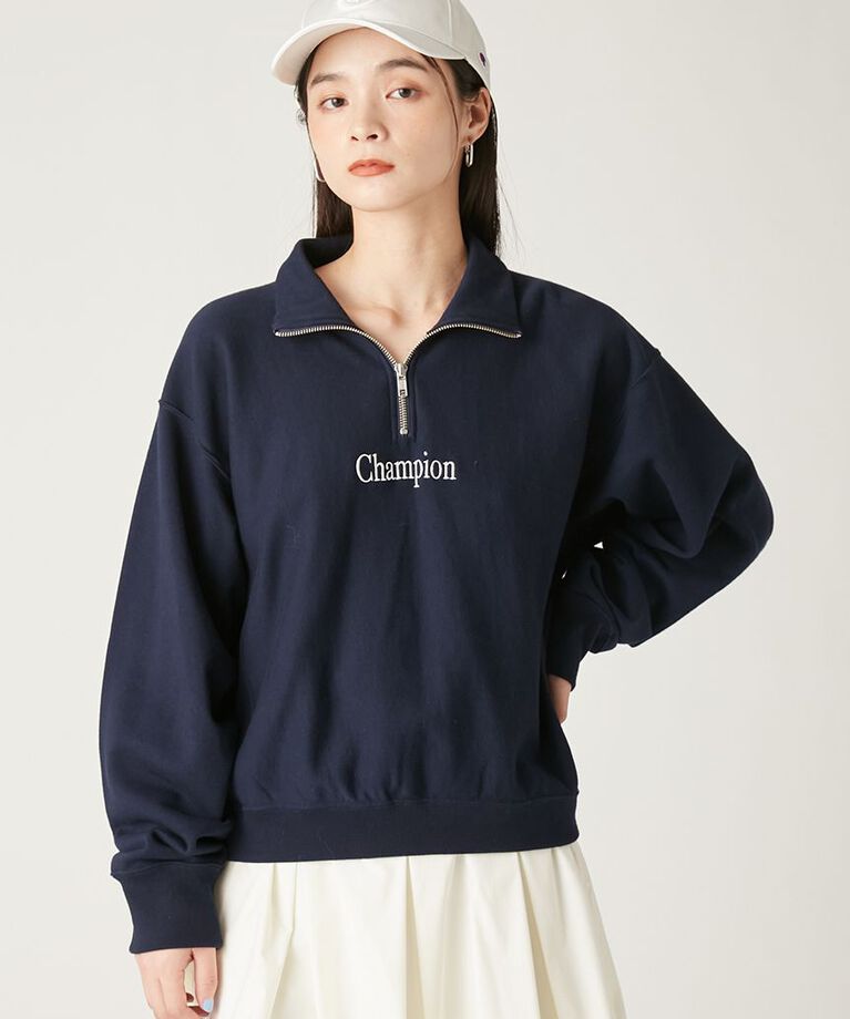 FRAY I.D「【Champion】リバースウィーブハーフジッププルオーバー」|スウェット・ジャージ|