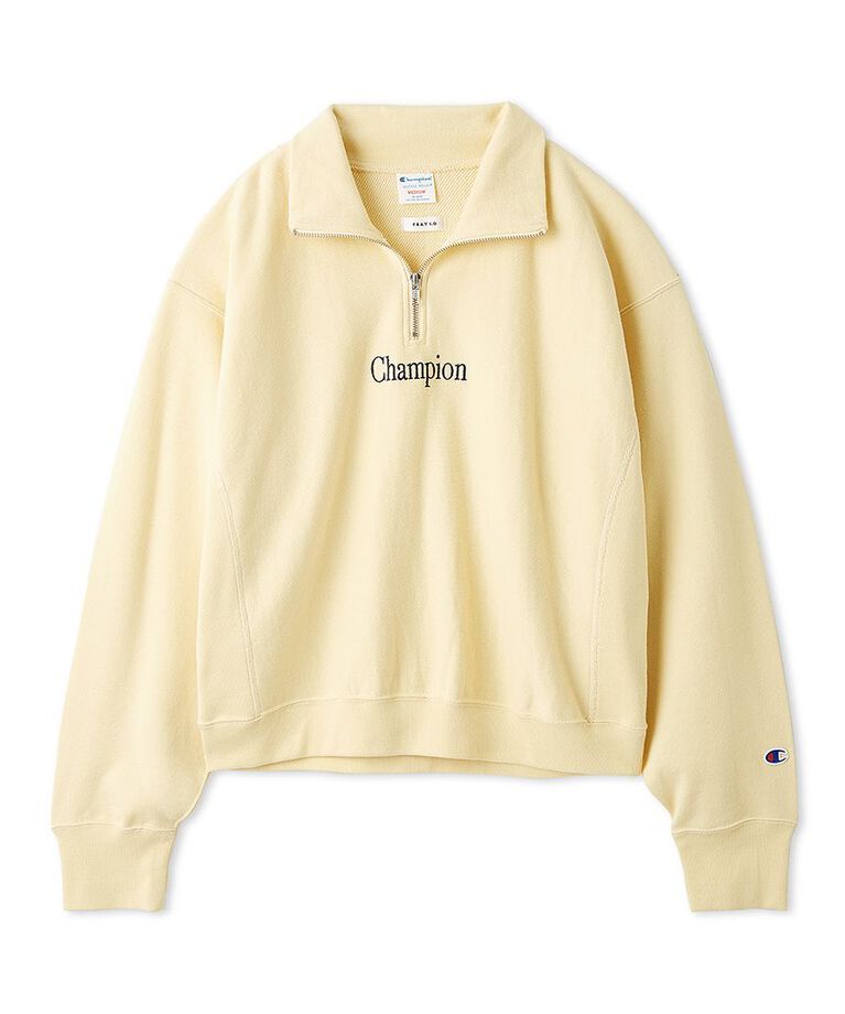 FRAY I.D「【Champion】リバースウィーブハーフジッププルオーバー」|スウェット・ジャージ|YEL
