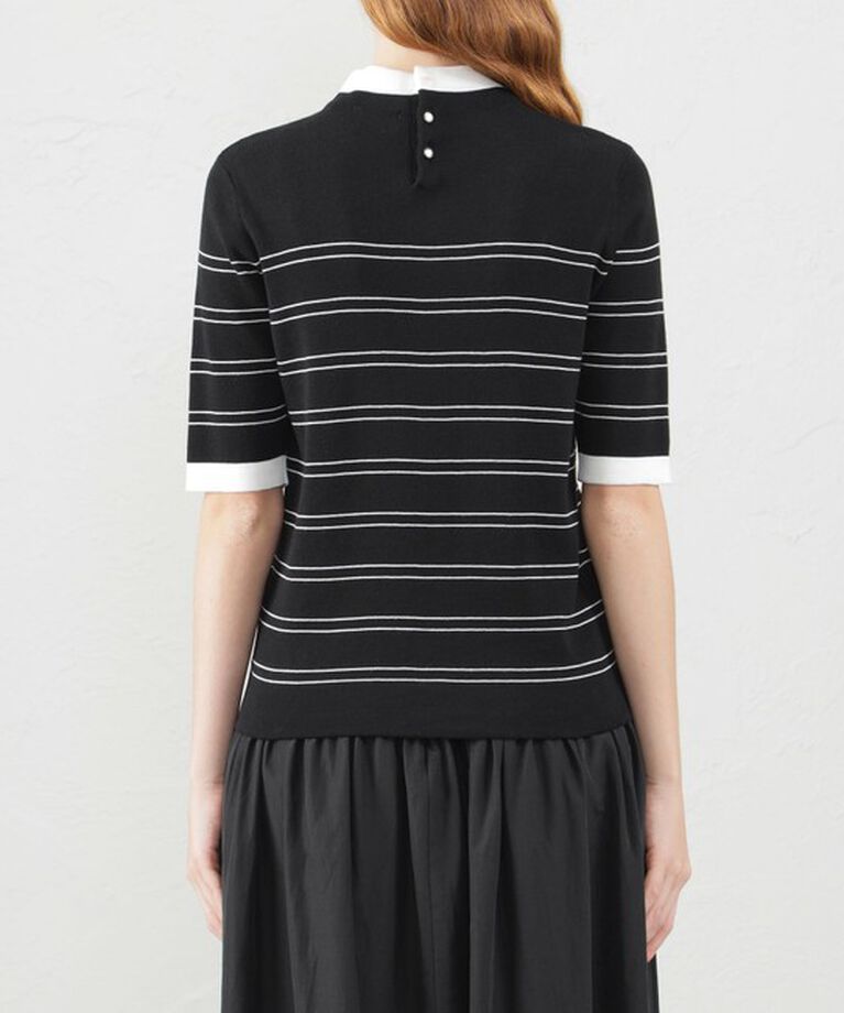 MACKINTOSH PHILOSOPHY「Cleric Collar Knit半袖」|ニット・セーター|