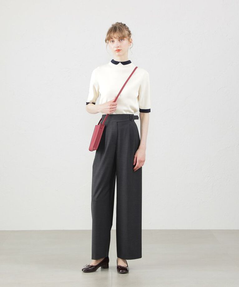 MACKINTOSH PHILOSOPHY「Cleric Collar Knit半袖」|ニット・セーター|