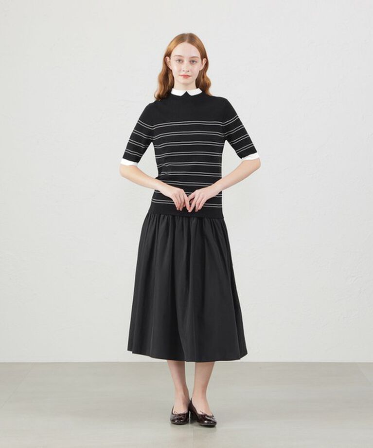 MACKINTOSH PHILOSOPHY「Cleric Collar Knit半袖」|ニット・セーター|
