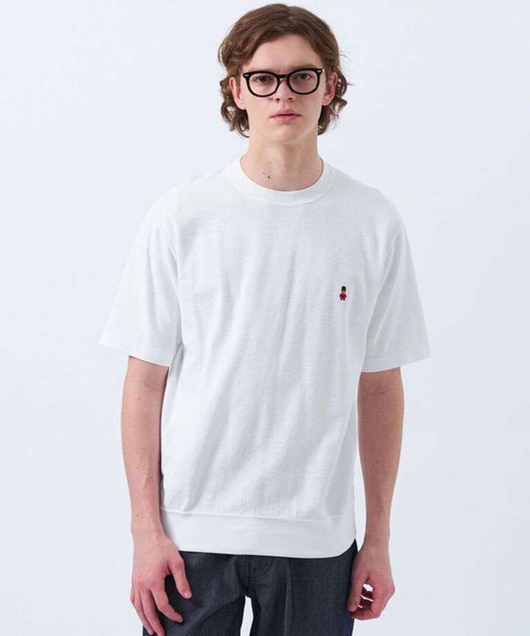 MACKINTOSH PHILOSOPHY「バッキンガムベア BD天竺 ワイドリブ半袖Tシャツ」|Tシャツ・カットソー|ホワイト無地