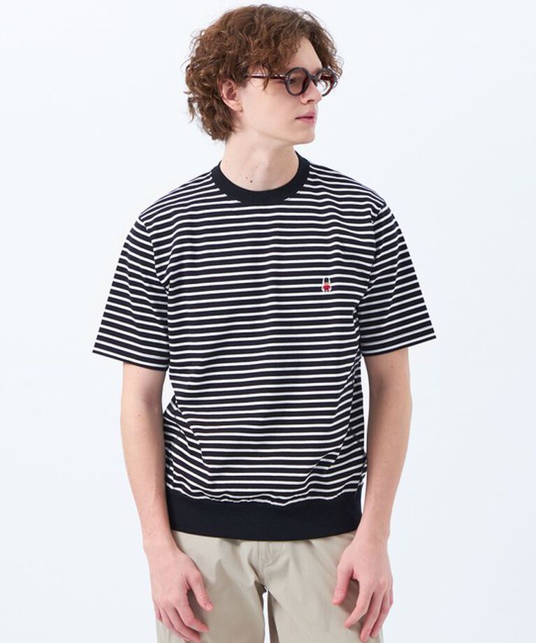 MACKINTOSH PHILOSOPHY「バッキンガムベア BD天竺 ワイドリブ半袖Tシャツ」|Tシャツ・カットソー|ホワイト×ブラック