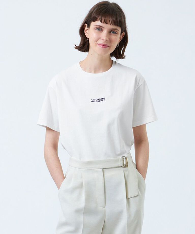 MACKINTOSH PHILOSOPHY「刺しゅうロゴTシャツ」|Tシャツ・カットソー|オフホワイト