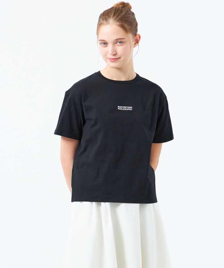 MACKINTOSH PHILOSOPHY「刺しゅうロゴTシャツ」|Tシャツ・カットソー|ブラック